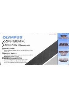 Olympus Mju Zoom 140 manual. Camera Instructions.
